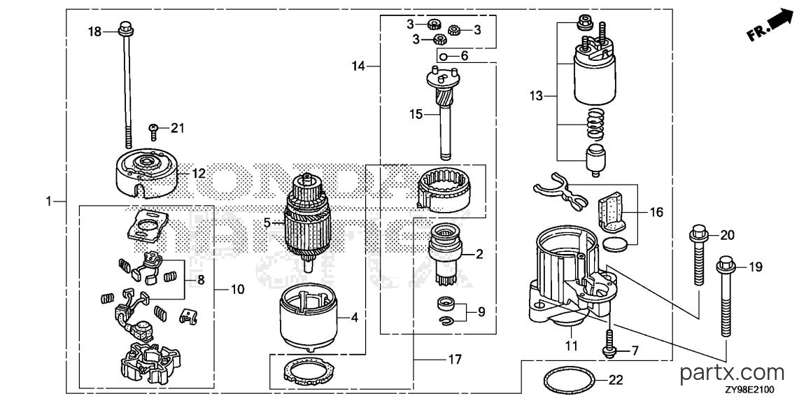 Honda BF90DK5 XRTA - STARTER MOTOR