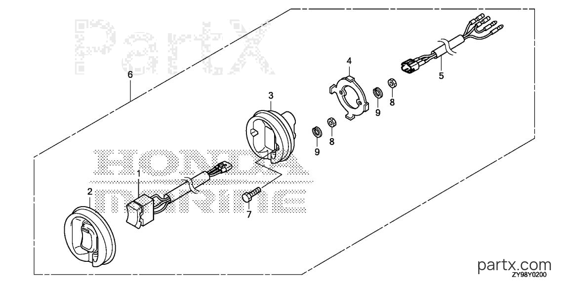 Honda BF90DK5 XRTA - TROLLING CONTROL SWITCH