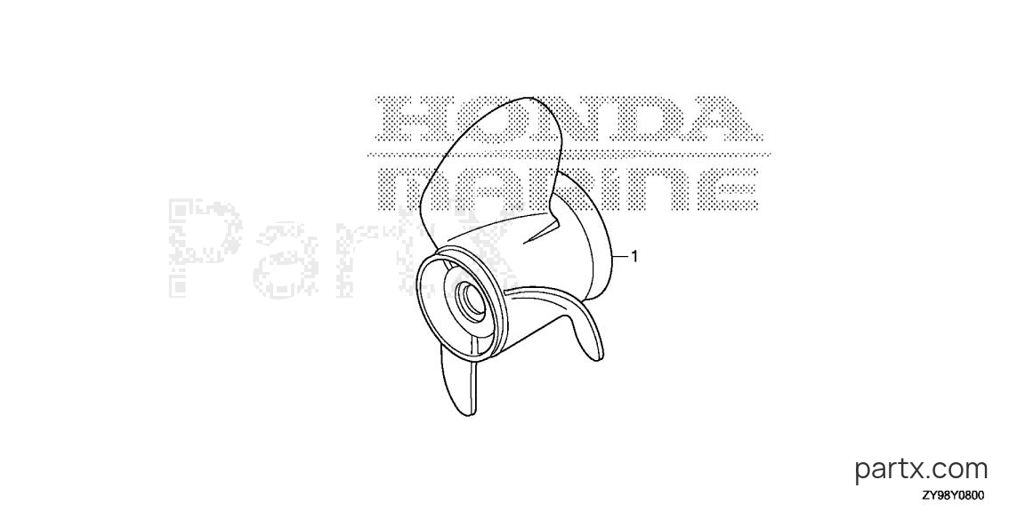Honda BF100AK1 LRTA - PROPELLER