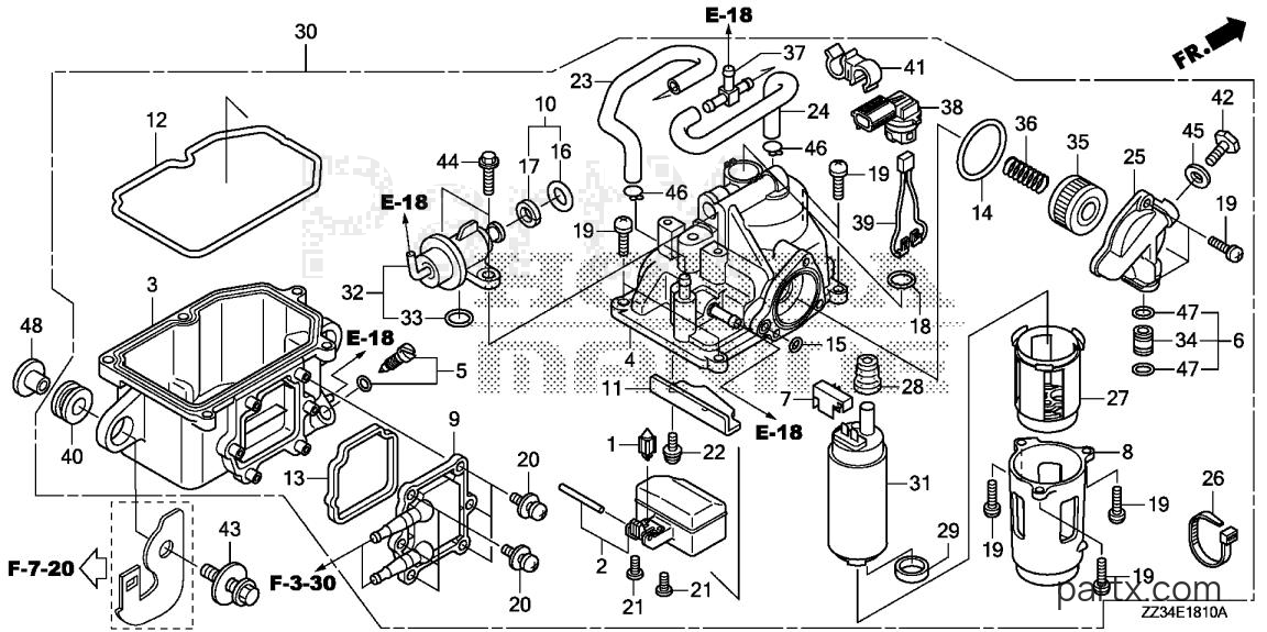 Honda BFP60A XRTA - VAPOR SEPARATOR