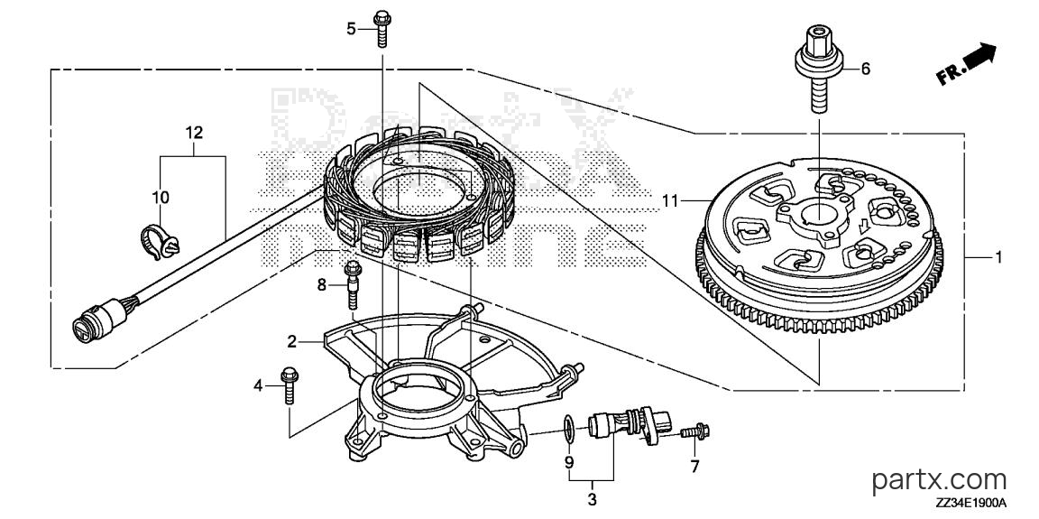 Honda BF60A XRTA - ALTERNATOR
