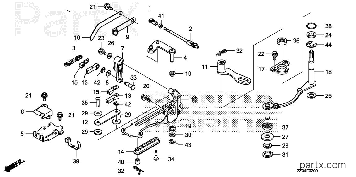 Honda BF60A LRTA - SHIFT SHAFT