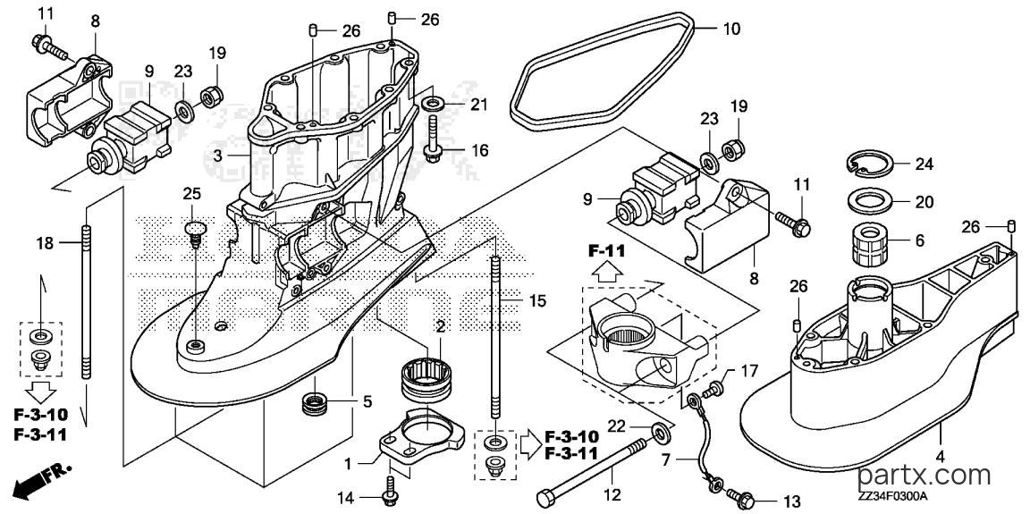 Honda BFP60A LRTB - EXTENSION CASE