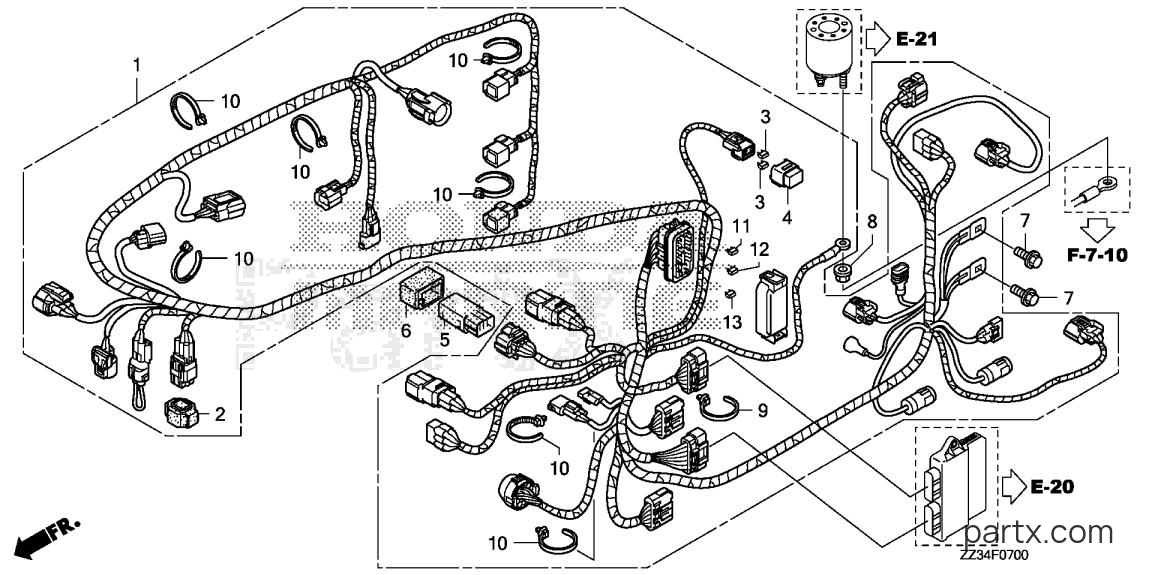 Honda BF60A XRTA - WIRE HARNESS