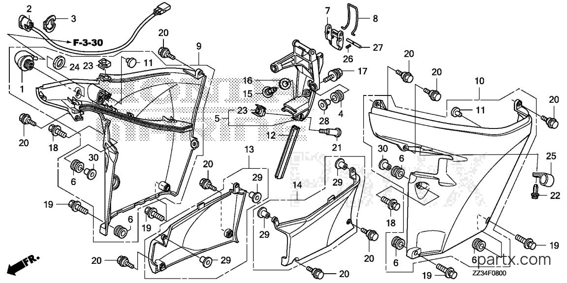 Honda BFP60A XRTA - ENGINE UNDER COVER