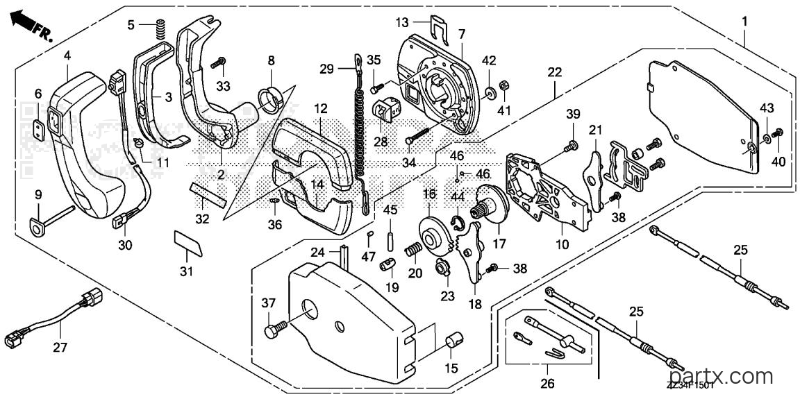 Honda BFP60A XRTA - REMOTE CONTROL BOX (PANEL MOUNT)