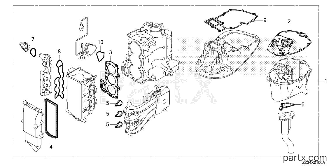 Honda BFP60A XRTA - GASKET KIT