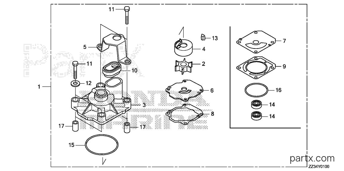 Honda BFP60A XRTA - IMPELLER PUMP KIT