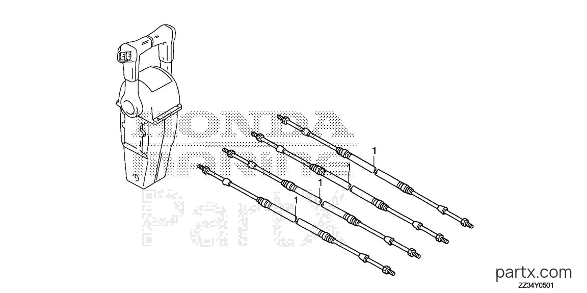 Honda BF60A XRTA - CABLE (DUAL)