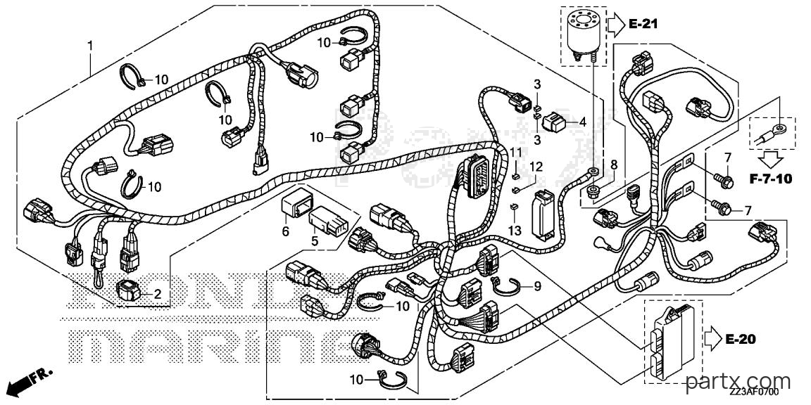 Honda BFP60AK1 XRTA - WIRE HARNESS