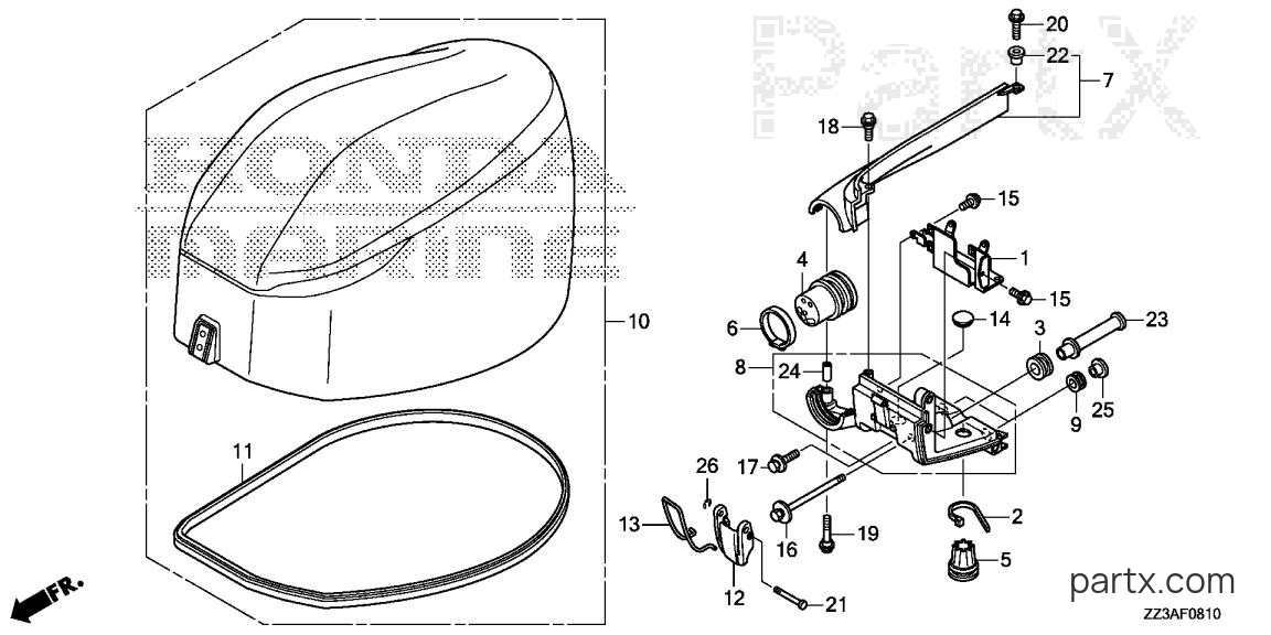Honda BFP60AK1 LRTB - ENGINE COVER