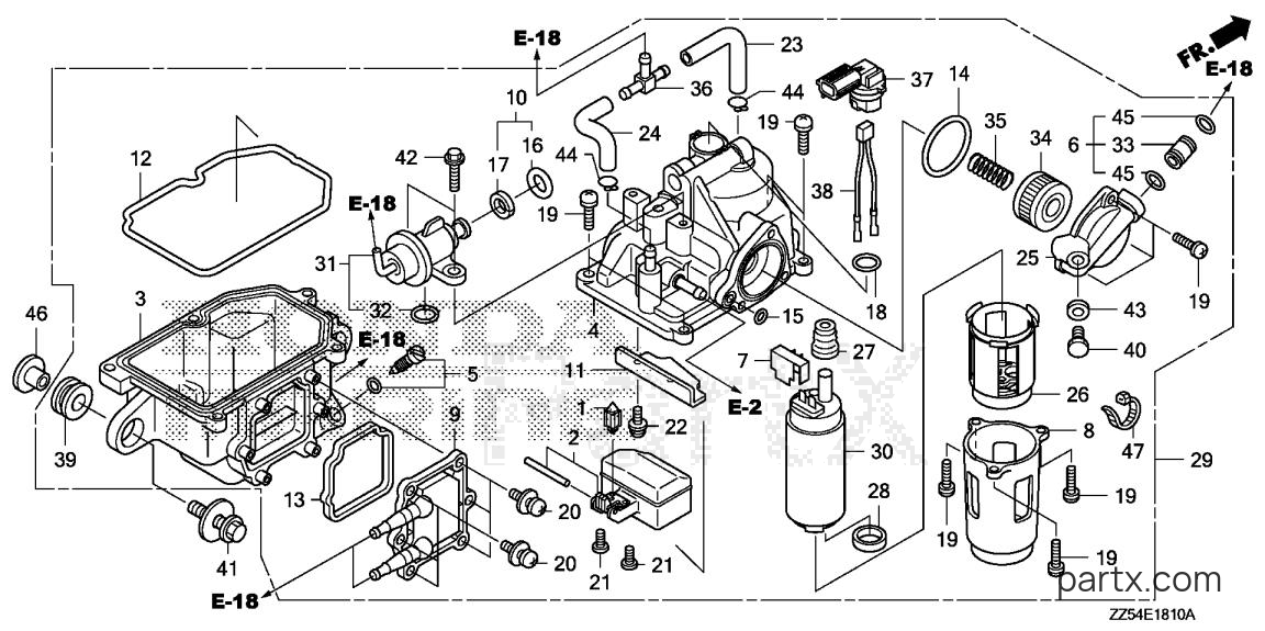 Honda BF50D XRTA - VAPOR SEPARATOR