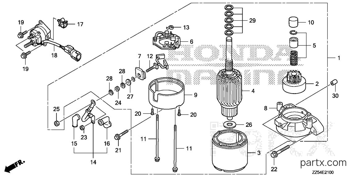 Honda BF40D LHA - STARTER MOTOR