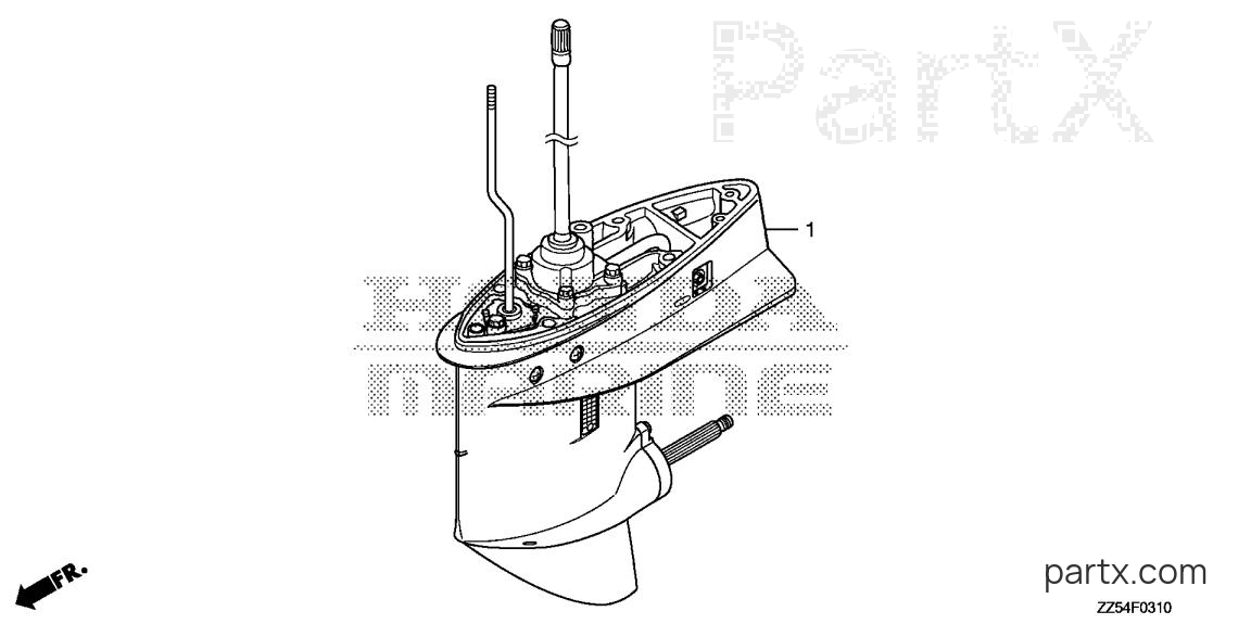 Honda BF40D LHA - GEAR CASE ASSY.