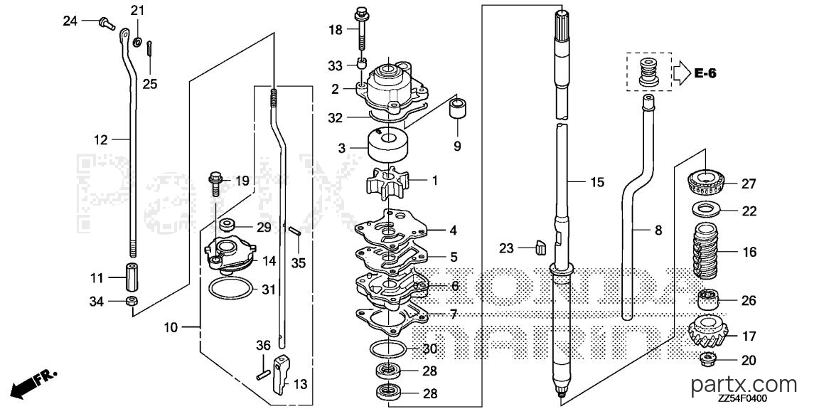 Honda BF50D LRTA - WATER PUMP