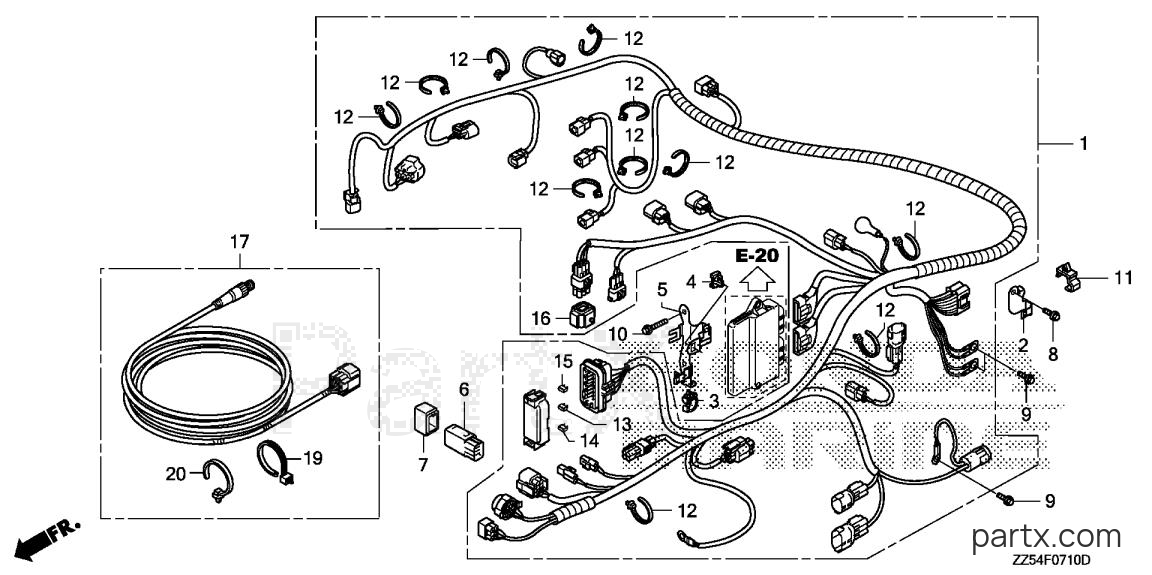 Honda BF50D LRTA - WIRE HARNESS