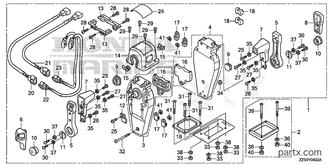 Honda BF50D LRTA - REMOTE CONTROL (TOP MOUNT DUAL TYPE) (R.)