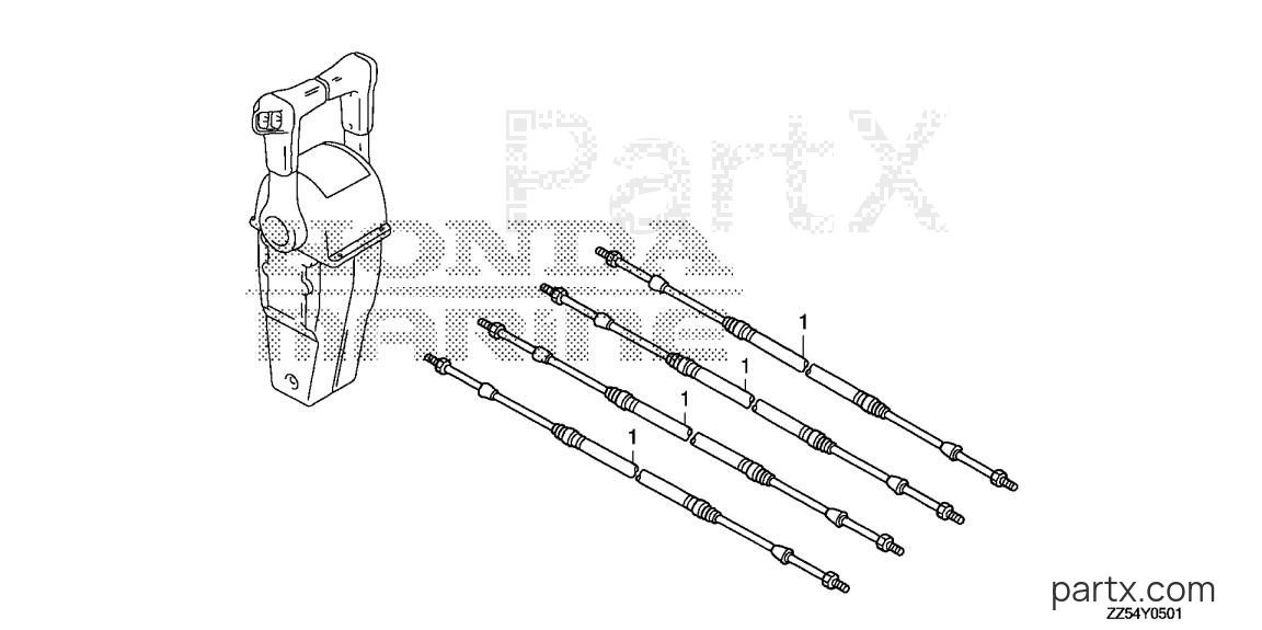Honda BF40D LRTA - CABLE (DUAL)