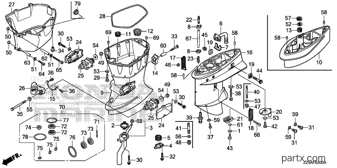Honda BF50DK4 XRTA - EXTENSION CASE