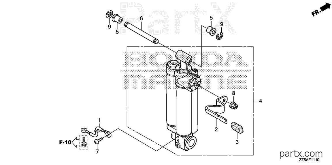 Honda BF40DK2 LHA - DAMPER