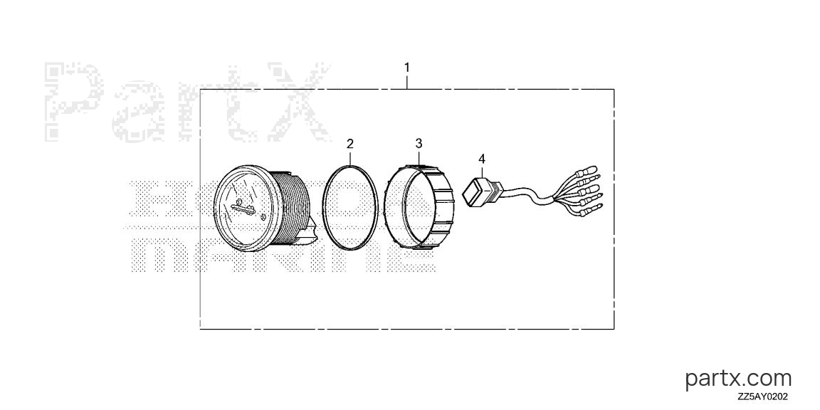 Honda BF50DK4 LRTA - METER KIT (ANALOG) (2)