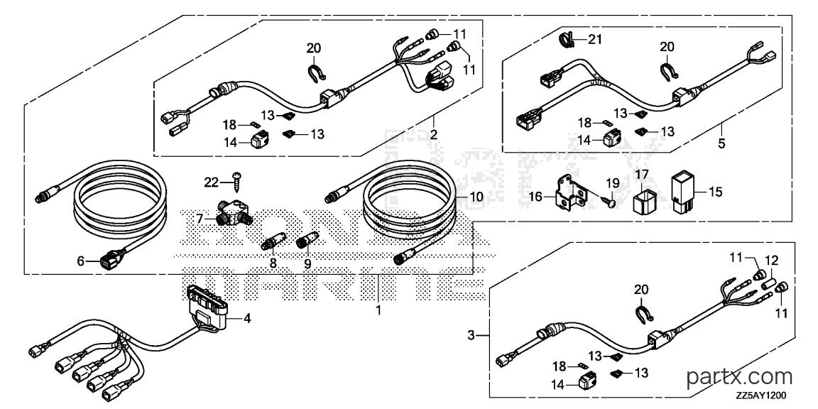 Honda BF40DK4 LRTA - CABLE KIT
