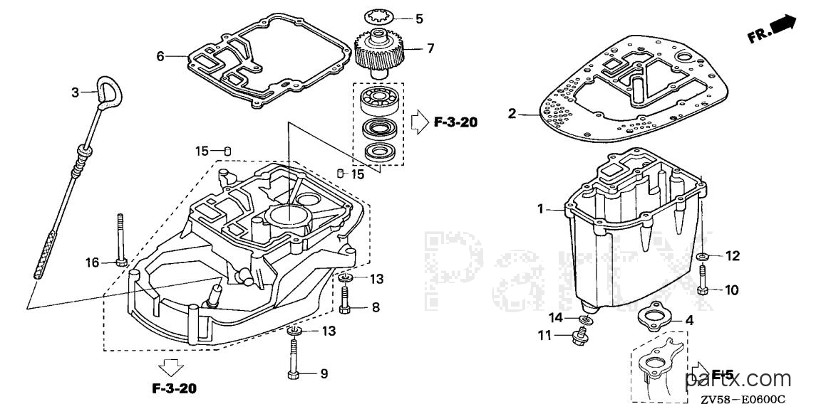 Honda BF50A3 XRTA - OIL PAN