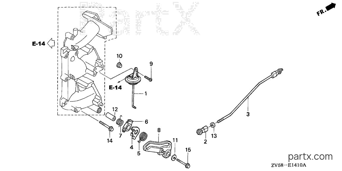 Honda BF40AY LHA - THROTTLE ROD