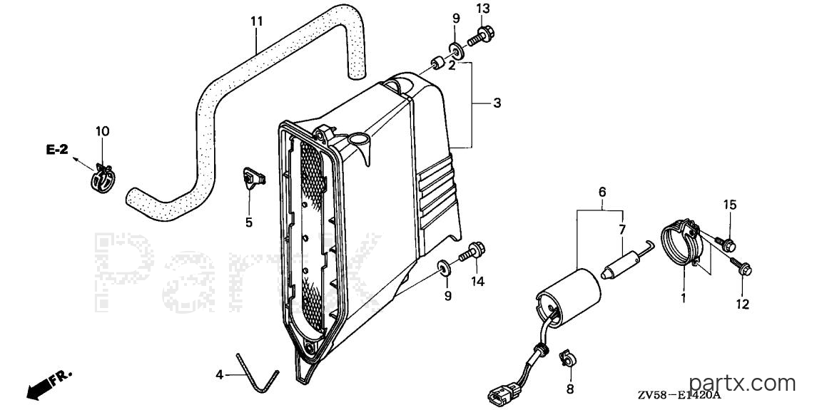 Honda BF40A1 LHA - MUFFLER COVER
