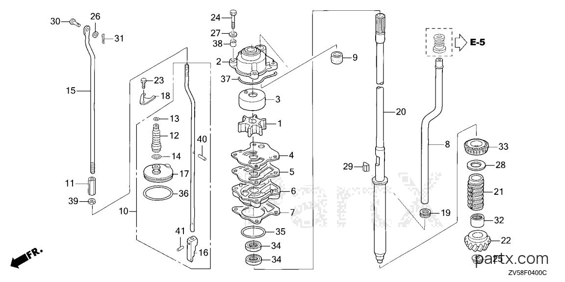 Honda BF50A2 LHTA - WATER PUMP
