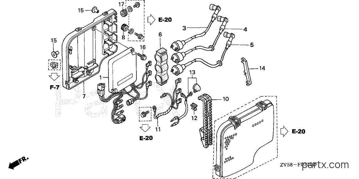 Honda BF50A2 LRTA - IGNITION COIL - C.D.I. UNIT