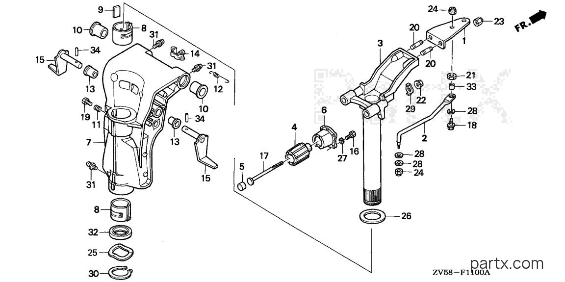 Honda BF50AY LRTA - SWIVEL CASE