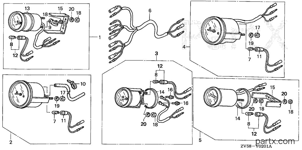 Honda BF50A3 LRTA - METER KITS