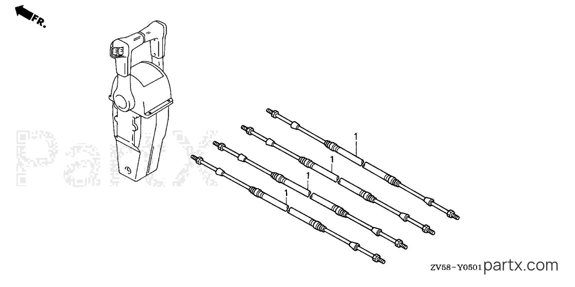 Honda BF40A1 LRA - CABLE (DUAL)