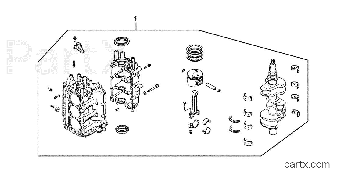 Honda BF25A2 XRSA - SHORT BLOCK