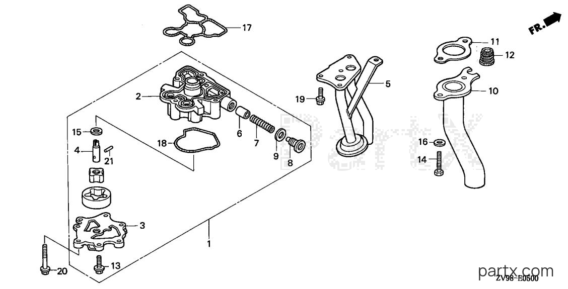 Honda BF25A1 LRSA - OIL PUMP