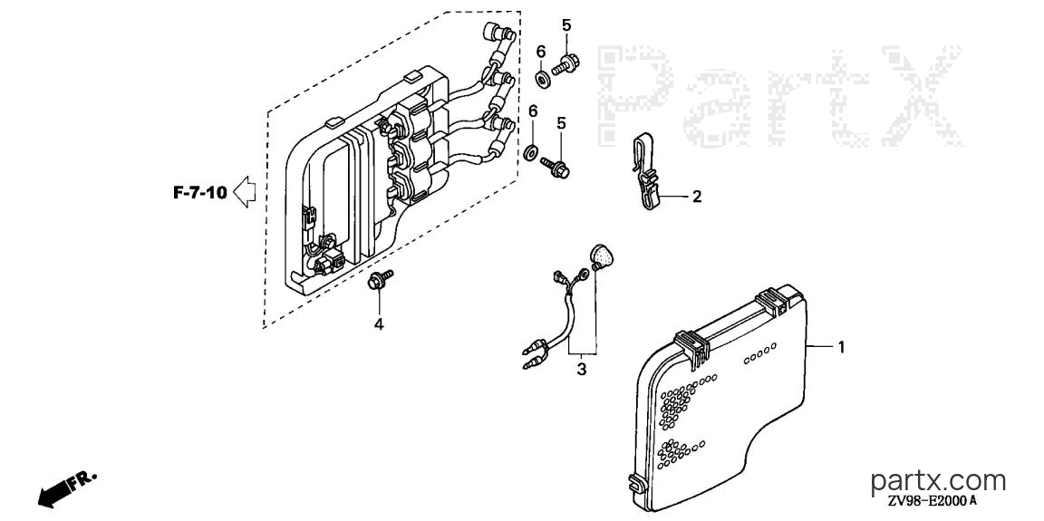 Honda BF25A2 SHA - C.D.I. UNIT COVER