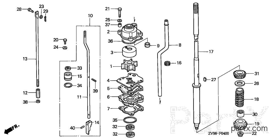 Honda BF30A2 LRSA - WATER PUMP
