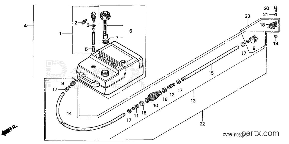 Honda BF30A2 LRSA - FUEL TANK