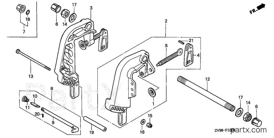 Honda BF30A3 LRSA - STERN BRACKET