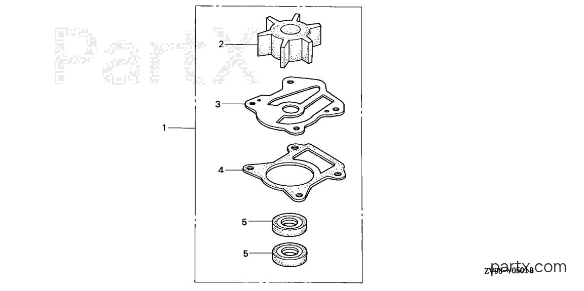 Honda BF25A2 SRSA - WATER PUMP IMPELLER KIT