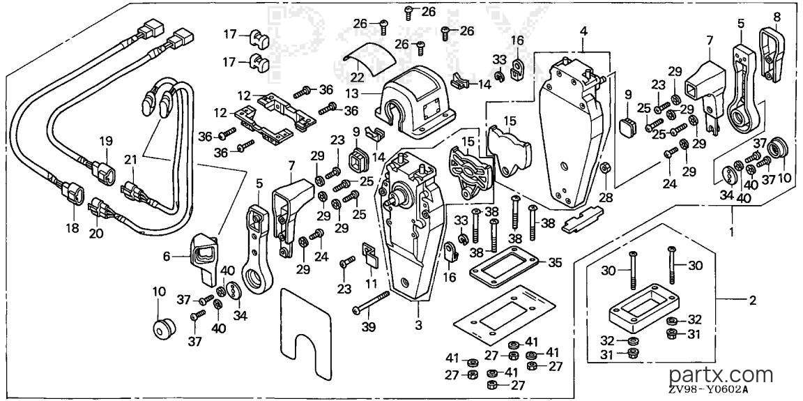 Honda BF25A1 SRSA - REMOTE CONTROL (TOP MOUNT DUAL TYPE) (R.)