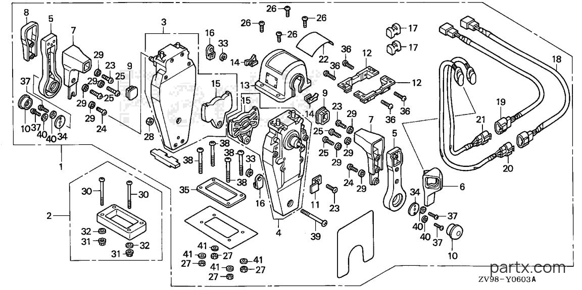 Honda BF30A3 LRSA - REMOTE CONTROL (TOP MOUNT DUAL TYPE) (L.)