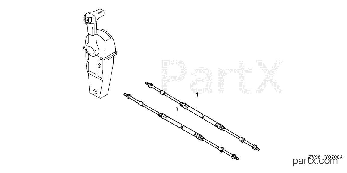 Honda BF25A2 LRSA - CABLE (SINGLE)