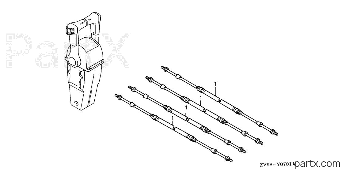 Honda BF30A3 SRSA - CABLE (DUAL)