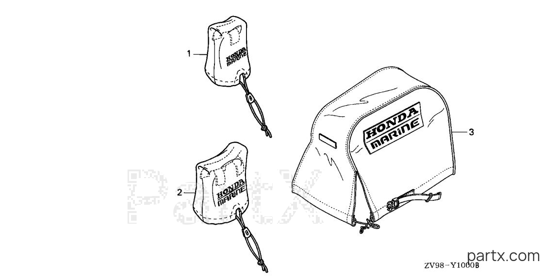 Honda BF25A1 SRSA - REMOTE CONTROL BOX COVER