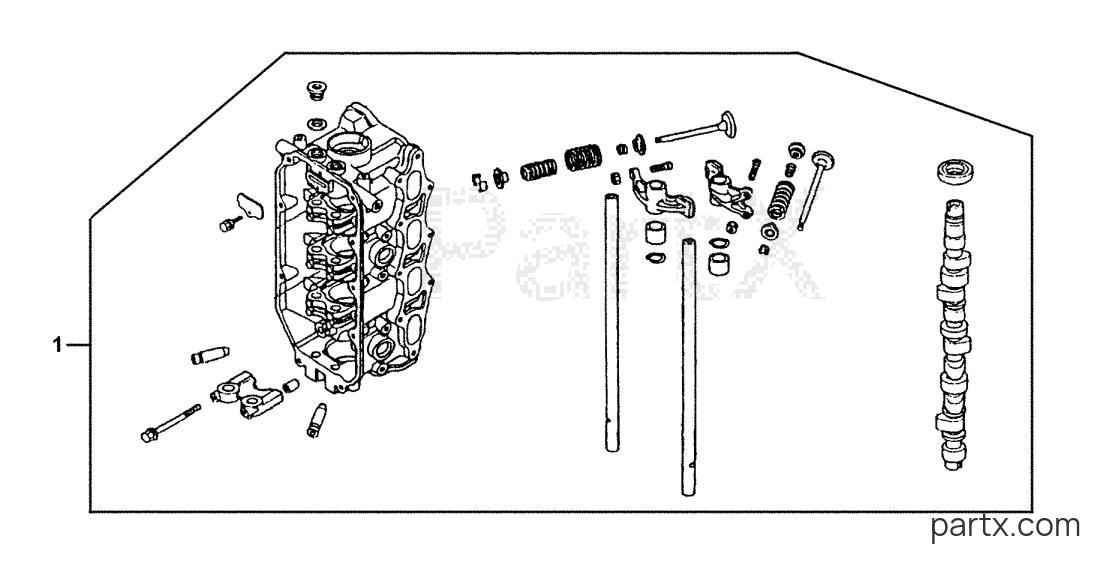 Honda BF90A2 LHTA - CYLINDER HEAD ASSEMBLY
