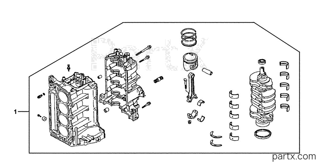 Honda BF90A3 JRTA - SHORT BLOCK