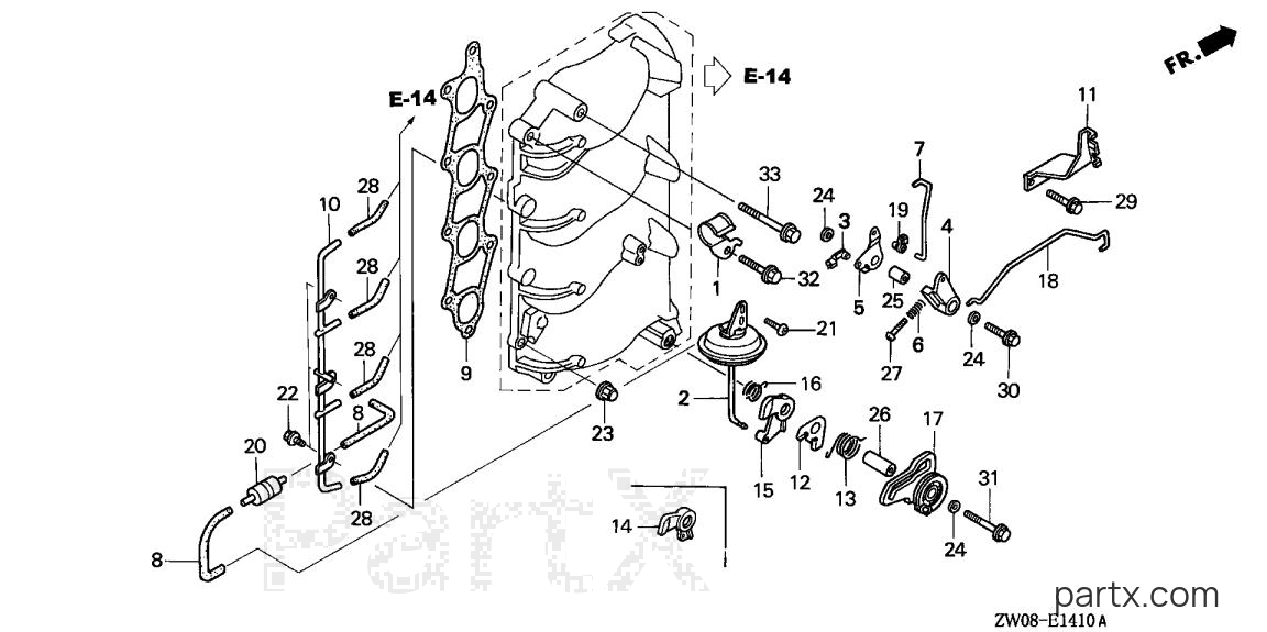 Honda BF90A1 JHTA - THROTTLE CAM