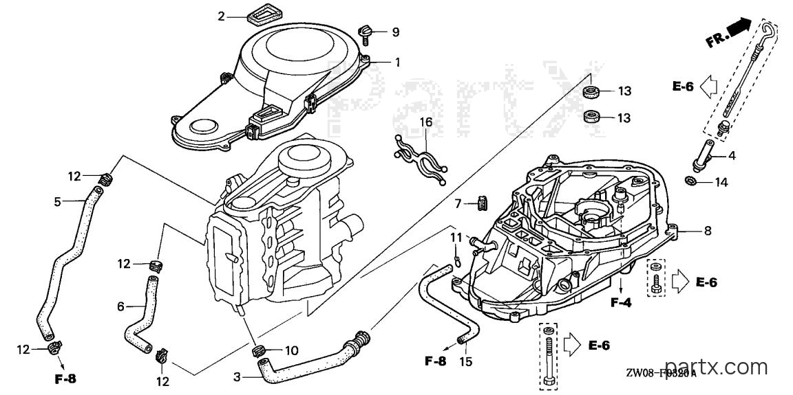 Honda BF90A3 LRTA - TIMING BELT COVER - MOUNT CASE